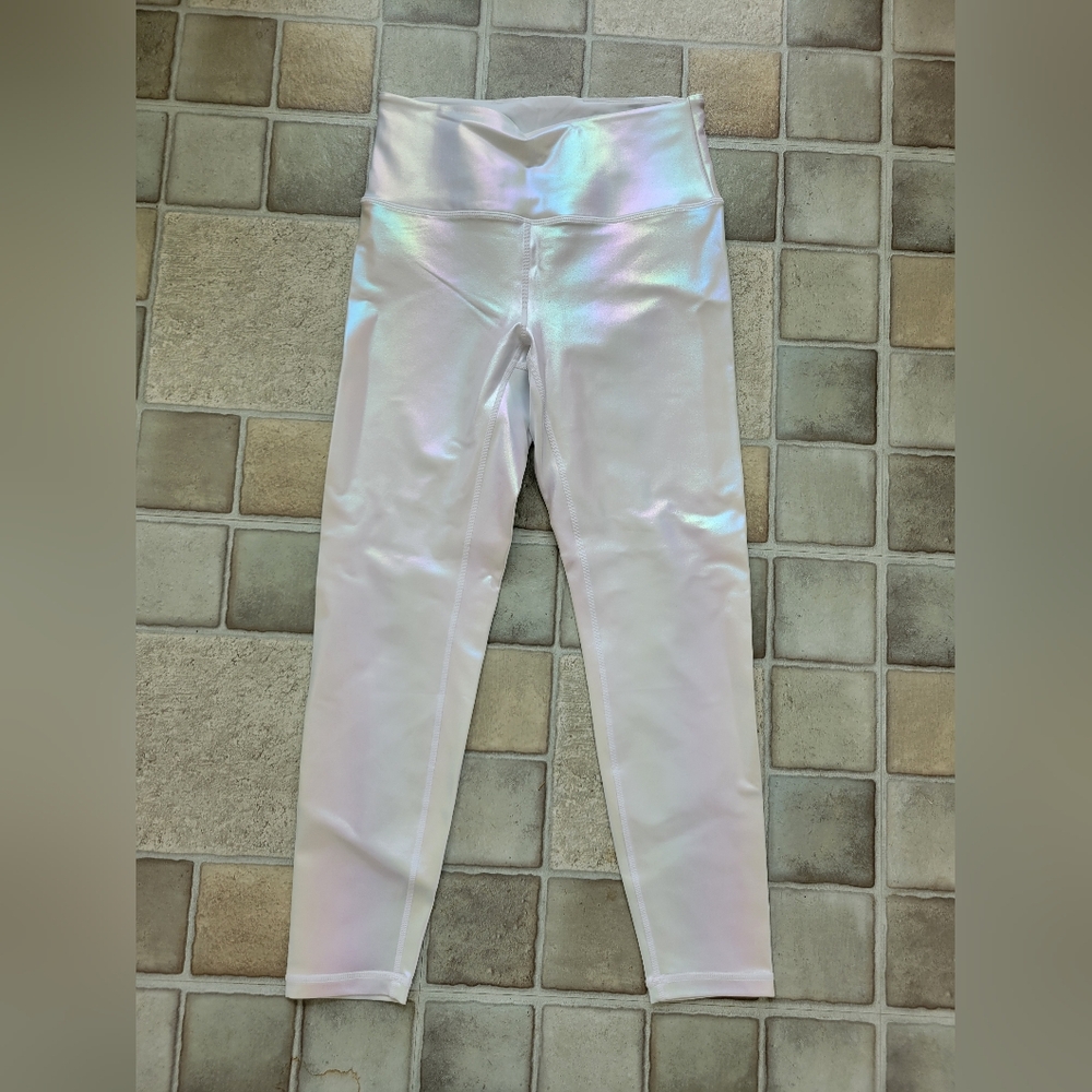 Women's ZYIA WHITE UNICORN LUXE 24” 7/8 leggings Size 6-8